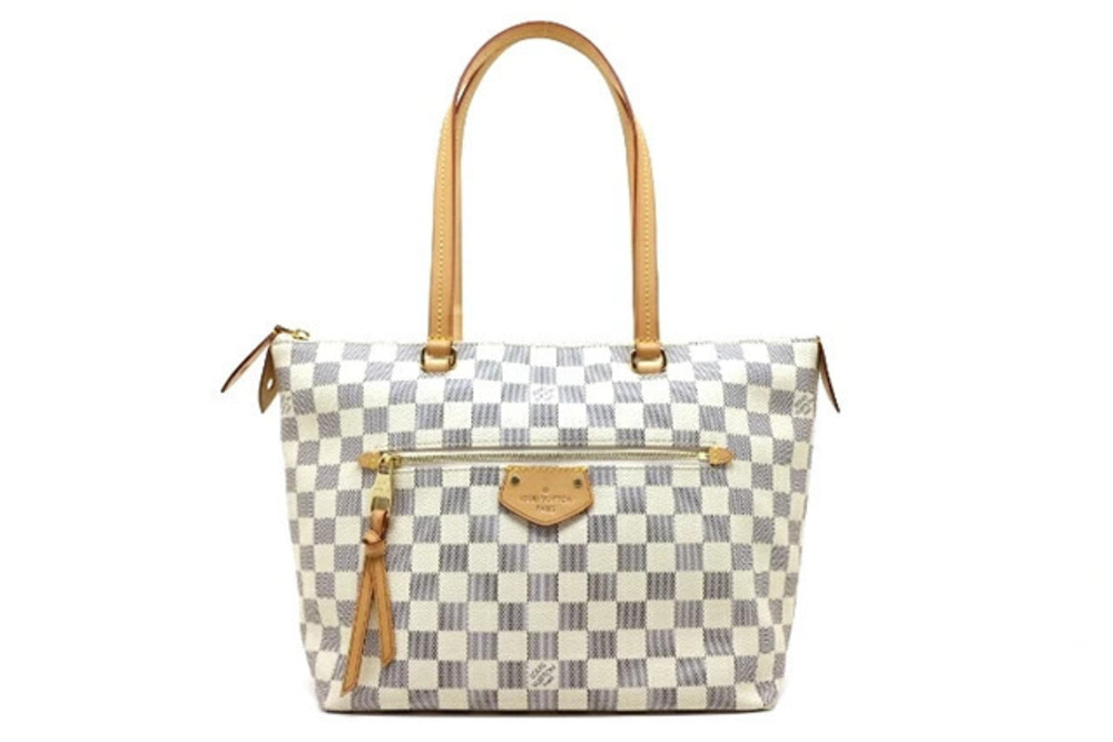 LOUIS VUITTON Bag Tote IENA Damier Azur White